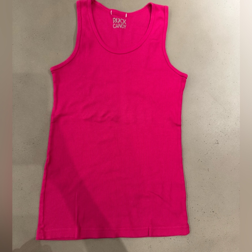 Rock Candy ribbed tank, magenta, girls 10